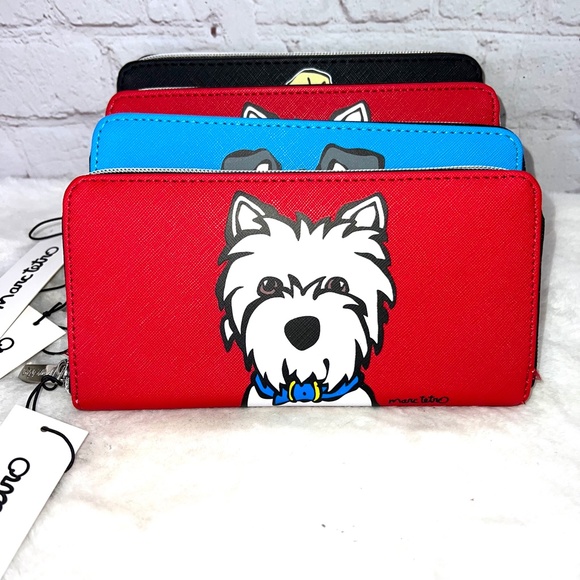 •🐶NWT🤩 |•MARC TETRO•| Darling Red Westland Terrier Wallet🐶 - Picture 1 of 8